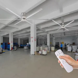 120 Inch Aluminum 6 Blades Big Size Low Noise Remote Control Large Industrial Ceiling Fan