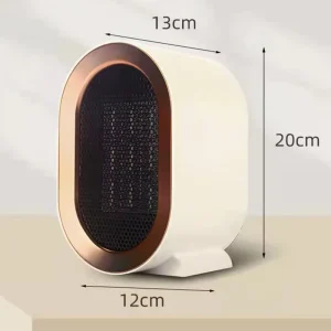 1200 Watt Mini PTC Ceramic Electric Heater Leafless Desktop Fan with Overheat Protection for Smart Home Office Space