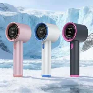 1200mAh 29000rpm 0-199 Speed Power Storm Cannon Handheld Fan Portable Mini Turbo Fan USB C Rechargeable Small Personal Fan