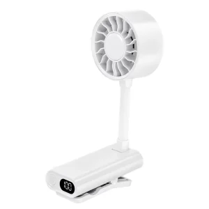 1200mAh Rechargeable USB 5V Mini Handheld Outdoor Wearable Plastic Foldable Clip Fan for Household & Hotel Use