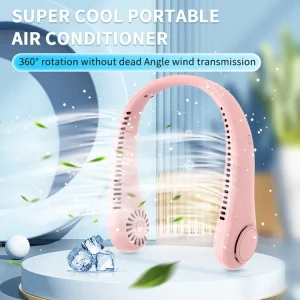 1200mah Usb Portable Neck Fan Rechargeable Mini Charging Fan Outdoor Quick Cooling Sports Style Hands free Fans