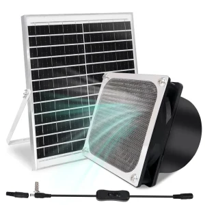 12025 Solar Powered 25W 12V Mosquito Net Cover Exhaust Fan Ventilation System Household Greenhouse Chicken Cage Pet Outdoor Shed
