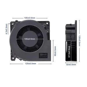 12032 DC Brushless Blower 12V 24V 48V Industrial Cooling Fan for Communication Device Automotive Electronics Power Supply