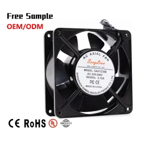 12038 AC Axial Fan 120x120x38mm 4 Inch 7 Blade Ball Bearing 110V 220V High Airflow Cooling Fan UL CE Approved OEM ODM