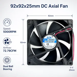 12038 Industrial Axial Fan 120x120x38mm Sleeve Bearing High air Flow Fan 1500 4000CFM Ventilation Exhaust Axial Flow Channel Fan