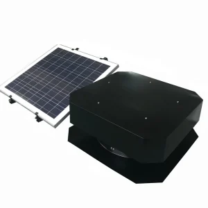 120W Solar Attic Fan Custom Brushless DC Motor Max 6618 CFM High Impact Powder Coated Steel Construction for Industrial Use