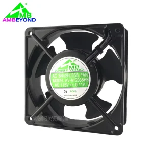 120mm 12038 AC Fan Aluminum Frame 3000RPM Dual Ball Bearing Industrial Exhaust Fan