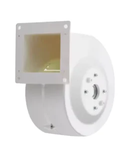 120mm AC 230V Small Radial Kitchen Wall Fan Forward Centrifugal Exhaust Blower Plastic Low Noise Industrial Fan