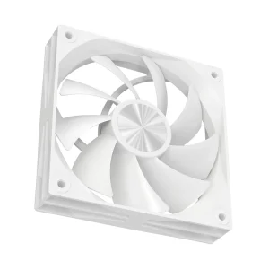 120mm White Cooling Fan with Hydraulic Bearing, Plastic Heatsink, and ARGB LED for Gaming Computer Cases