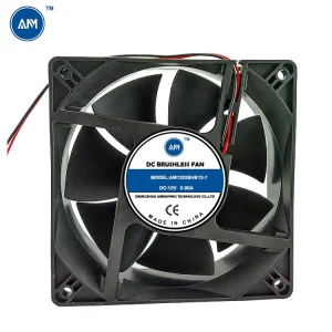 120x120x38mm Ball Bearing Axial Fan 12V DC Industrial Ventilation Cooling Fan with OEM ODM Customization Plastic Blades
