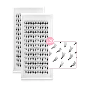 12D Promade Handmade Narrow Fans Narrow Premade Fans Long Stem Pointy Base Narrow Eyelash Extension Fans