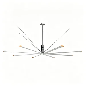 12FT HVLS Industrial Ceiling Fan with PMSM Motor Large Airflow 380 480V 3 Phase for Warehouse & Factory