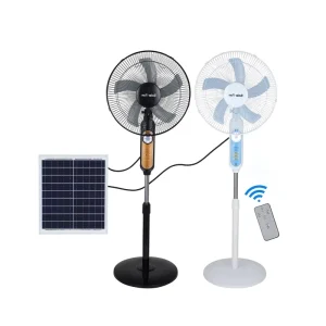 12V 24V DC AC Solar Rechargeable Solar Fan with Panel and Battery 25W Solar Fan with Solar Panel with Lights