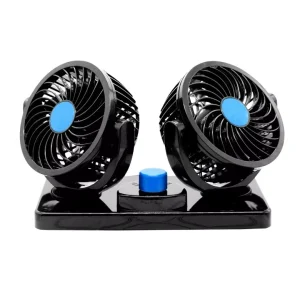 12V 24V Electric Car Fan 2 Speed Dual Head Auto Fan Low Noise Portable Car Cooling Fan