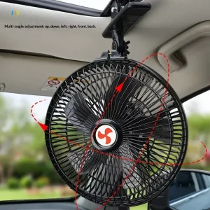 12V 24V Portable 6 Inch Powerful Wind Cooling Car Fan for Sedans Vans Large Trucks OLIVER Fitment