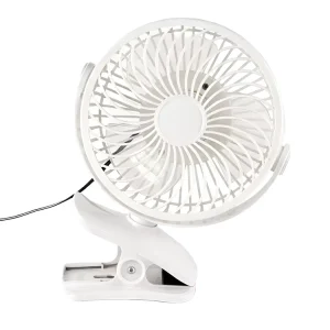 12V 8 Inch Portable Ceiling Fan 12W 40dB Plastic for Car Truck Bus Cooling