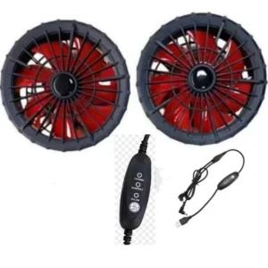 12V Jacket Cooling Fan USB Control Wind Speed 2pcs Small Fan Portable Fans in Air Conditioned Clothes