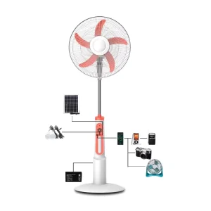 12V LED Power Bank Rechargeable Floor Fan New Mold Outdoor Household Pedestal Tower Fans AC Home Electric Fan With Solar Charge