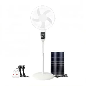12V Remote Control Outdoor 16 Inch Large Wind Power Solar Powered Floor Fan Model 300A 8W