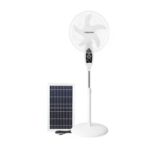 12V Remote Controlled Outdoor 16 Inch High Wind Solar Floor Fan Model 300A 8W