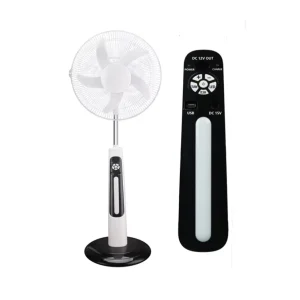 12V Solar Powered Electric Fan 3 Speed AC DC Charging Rechargeable Fan With Solar Panel 10W 15W 20W and 24 Led Night Light