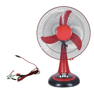 12VDC Operated 3 Speed Cooling Stand 16 Inch Rechargeable Power Battery Solar Fan