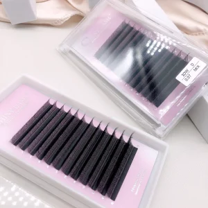 12rows 3D Shape W Premade Volume Fans Lashes Trays Clover Triple Tips Bloom Matte Black 7 15mm Eyelash Extension
