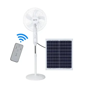 12v 24v Dc Ac Solar Rechargeable Fan Solar Fan with Panel and Battery 15w 25w Solar Table Fan with Solar Panel