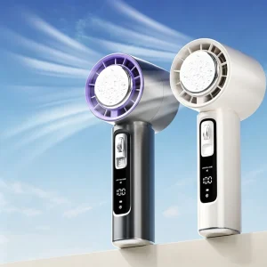 13000RPM Handheld Turbo Fan 100 Speed Levels Smart Digital Display TEC Ice Cooling Rechargeable 3000mAh Mini Portable Fan