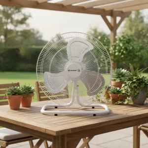 14 Inch Aluminum Blade Three Speed Low Noise Mechanical Control Floor Fan for Outdoor & Hotel Use
