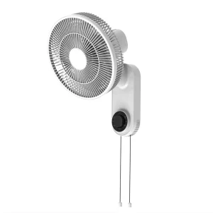 14 Inch Oscillating Wall Mounted Fan 3 Speed Mechanical Control Energy Efficient No Drilling for Home Outdoor