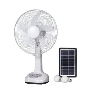 14 Inch Popular Customized Support Mini Ventilateur GDlighting Portable Rechargeable Table Fan Solar Charging Fan
