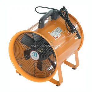 14 Inch Portable Axial Flow Blower Ventilating Fan Duct Fan AC Aluminum for Air Supply and Exhaust and Flexible Duct