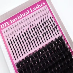 14 Rows 3D Crescent Shaped 3 Styles Complete Fairy Upper and Lower Fan Eyelashes Set No Trimming Required