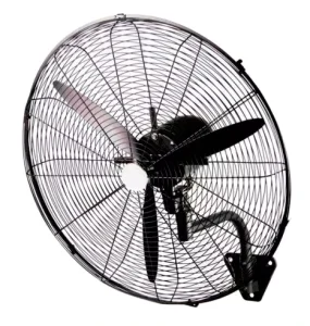 140 W 3 Blade Oscillating Wall Fan 24 Inch Powerful Cooling for Home & Hotel Electric Metal Industrial Fan