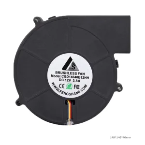 140mm DC High CFM Axial Blower Fan 14040 12V 24V 48V DC Brushless Centrifugal Blower Cooling Fan 140mm Radial Turbo Blower Fan