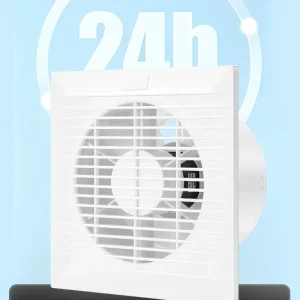 150mm Household Silent Exhaust Fan Ultra thin Wall Mount Axial Fan Dual Ball Bearing Powerful Ventilation for Kitchen Bathroom