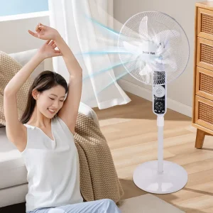 15W Adjustable-speed USB-charging AC/DC Solar Floor-standing Fan