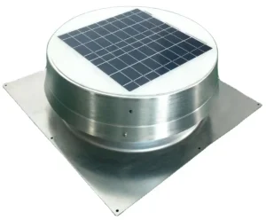 15W Square Base Aluminum Solar Extractor Fan Built in Solar Panel Powerful Brushless DC Motor Roof Ventilator