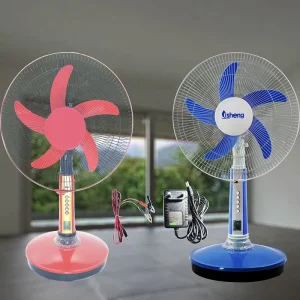 16 18 Inch DC Rechargeable Table Fan Solar AC DC Rechargeable Table Fan with Built in USB and LED Lights
