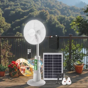 16 18 Inch Solar Fan with 12V4.5AH 12V7AH Battery 18V10W 20W Solar Panel LED Light Remote DC 15 25V AC 110 240V