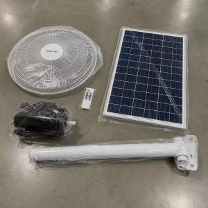 16/18 Inch Solar Powered Stand Fan with Solar Panel and LED Light Model YL-168