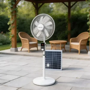 16/18 Inches 5 Blade Rechargeable Solar Stand Fan AC DC 12V Charging Panel Battery Product Category Solar Fan