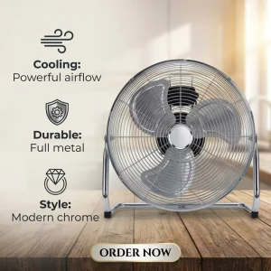 16 Inch 18inch Powerful 5 Aluminum Blades and Floor Fan for Home
