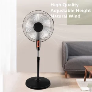 16 Inch 220V Home Use Standing Ventilation Fan Black Color Cooling App-Controlled Remote Control Outdoor Car Fan