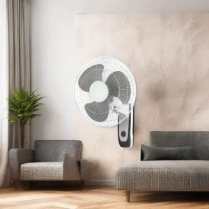 16 Inch 3 Blades Plastic Air Cooling Fan Electric Wall Mounted Hanging Remote Control 3 Speed Digital Oscillating Household Use