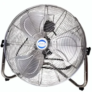 16 Inch 3 Speed Portable Powerful Axial Exhaust Floor Fan with Stainless Steel Blades and Button Control