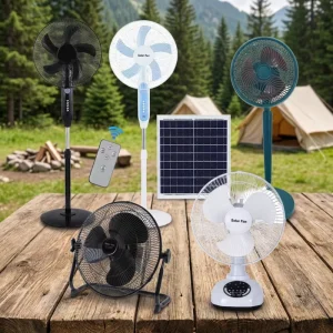 16 Inch 3 Speeds Solar Floor Fan Off grid Solar Powered Fan Multi function Portable Fan with Night Light for Terrace Cooling