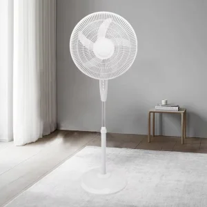 16 Inch 5 Blade Pedestal Fan Adjustable Speed & Height Quiet Operation for Home Office Standing Fan
