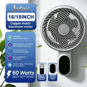 16 Inch CE Wall Fan Remote Control Electric Wall Mounted Cooling Fan for Middle East and Latin America Markets